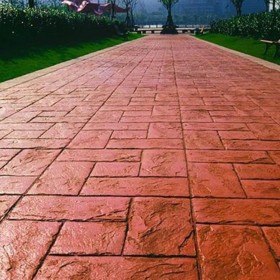 都江堰市  彩色壓花地坪材料 壓膜混凝土 藝術(shù)壓花地坪材料廠 免費施工指導(dǎo)廠家送貨到工地