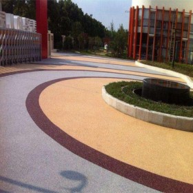 透水性混凝土彩色路面 無(wú)砂透水混凝土 免費(fèi)做造價(jià)預(yù)算