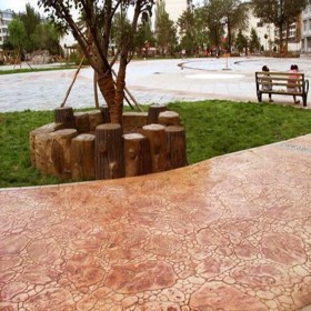 壓膜地坪 壓花混凝土地坪 彩色壓?；炷恋仄?設計方案