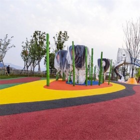 露骨地坪 彩色透水混凝土 透水地坪粘接料廠家 市政建設(shè)、園林景觀