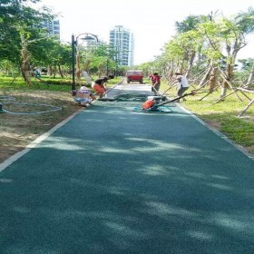 彩色透水混凝土 透水地坪粘接料廠家 豪軒地坪 免費技術指導