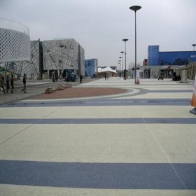 花紋景觀彩色透水混凝土 海綿城市透水地坪 普通透水混凝土 服務周到