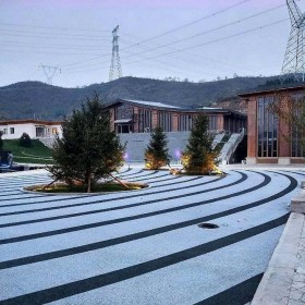 廣場(chǎng)彩色透水混凝土 園林道路彩色混凝土 車(chē)行彩色透水混凝土路 豪軒材料本地廠(chǎng)家