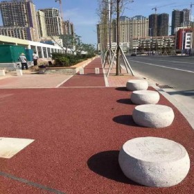 透水混凝土 細(xì)粒式彩色混凝土 操場(chǎng)彩色混凝土 生態(tài)透水混凝土 材料
