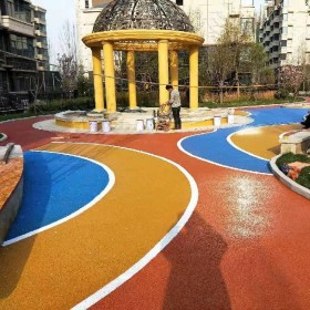 廣場(chǎng)彩色混凝土地面 彩色透水路面 生態(tài)透水地坪 正規(guī)專業(yè)材料廠家