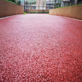 楚雄市 彩色藝術地坪 綠道彩色路面 新型透水材料 免費輔導