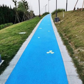 華鎣市 彩色透水地坪 綠道透水混凝土 透水路面材料 免費技術(shù)指導